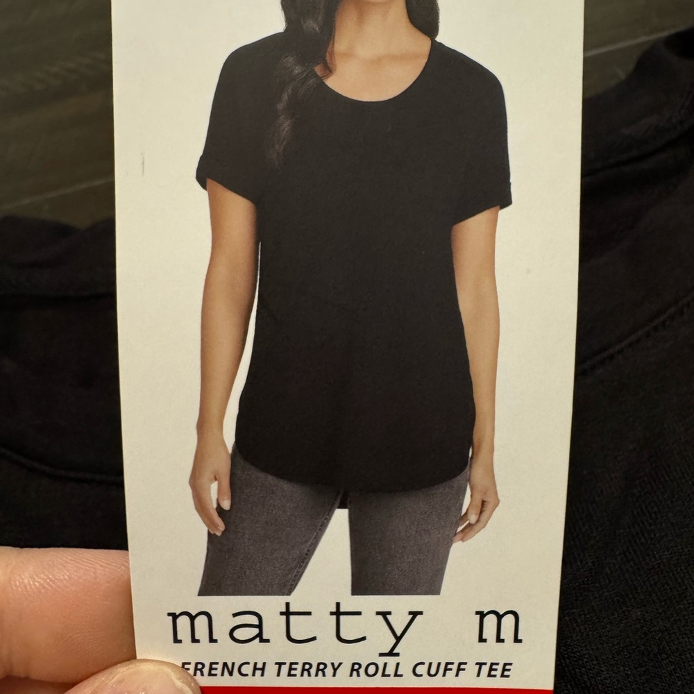 Matty M Black French Terry Tee